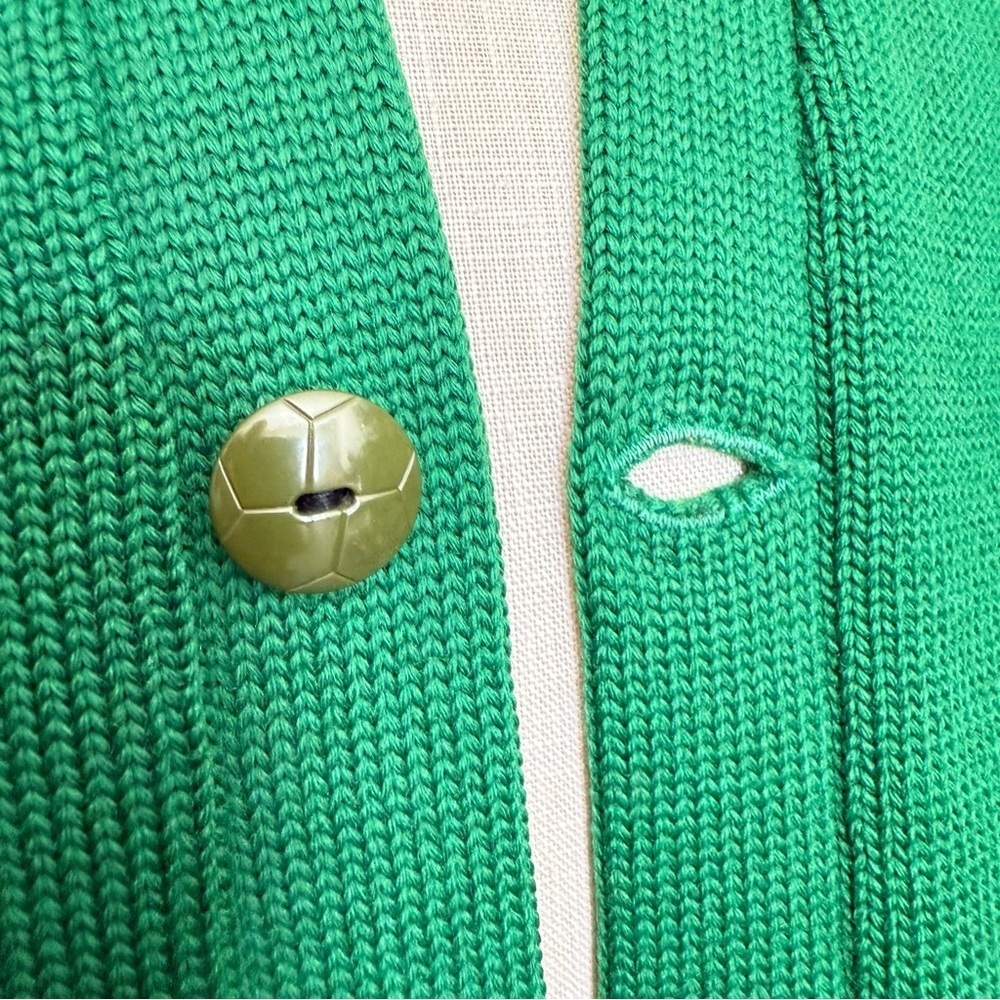 VINTAGE 50/60s Octonek Green & Yellow Letterman’s Jacket 100% Wool Golf Men’s L - Picture 7 of 14